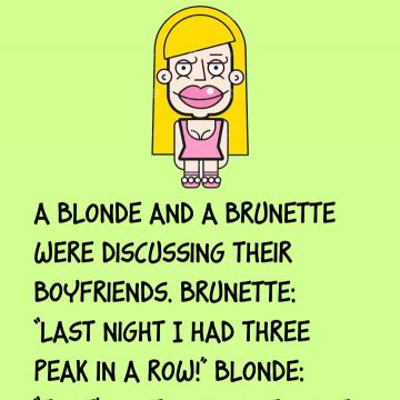 A Blonde And A Brunette Were Discussing