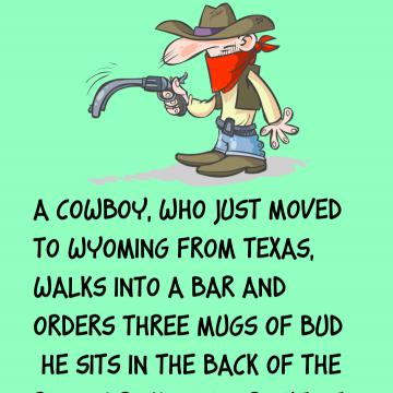 A Cowboy Always Orders 3 Mugs Of Beer