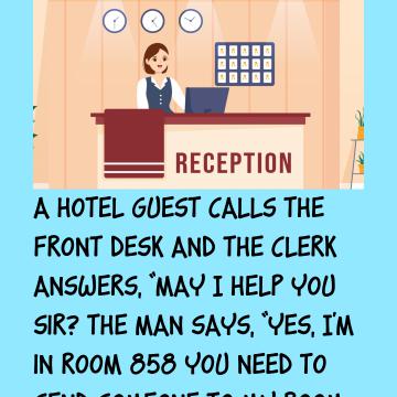 A Hotel Guest Calls The Front Desk