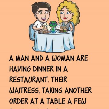 A Man And A Woman Are Having Dinner