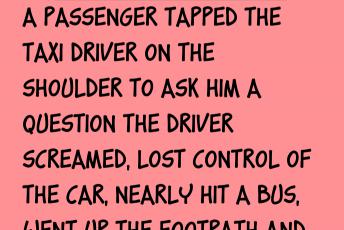 A Passenger Tapped The Taxi Driver On The Shoulder