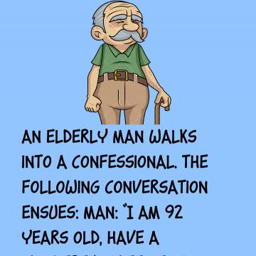 An Elderly Man Walks Into A Confessional
