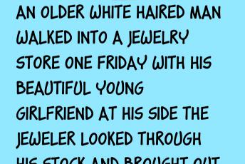 An Older White Haired Man Walked Into A Jewelry Store