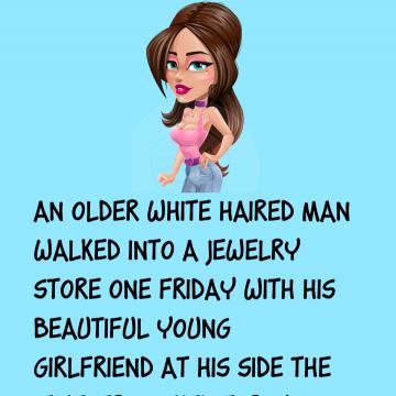 An Older White Haired Man Walked Into A Jewelry Store