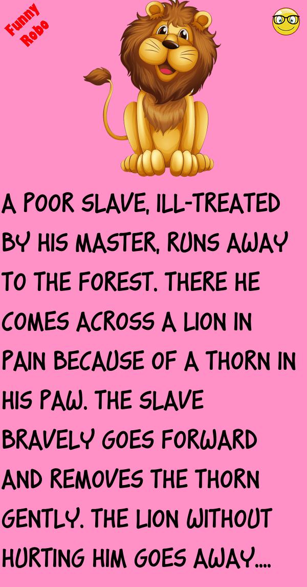 STORY: LION AND THE POOR SLAVE FunnyRobo