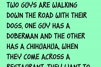 Two Guys Are Walking Down The Road