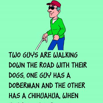 Two Guys Are Walking Down The Road